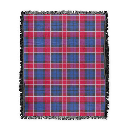 Scottish Tartan Graham of Menteith Red Clan Woven Blanket Plaid Style