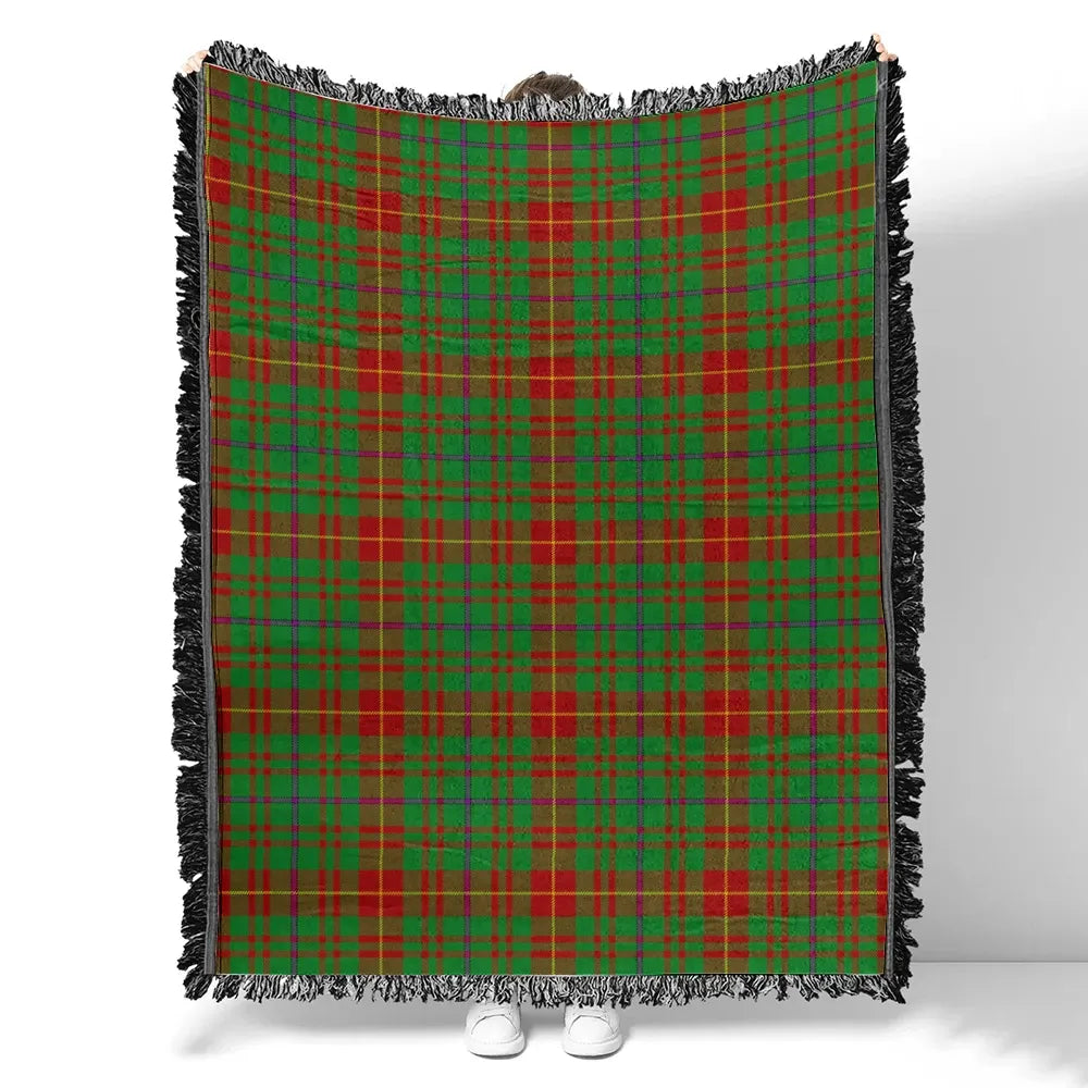 Scottish Tartan Fulton Clan Woven Blanket Plaid Style