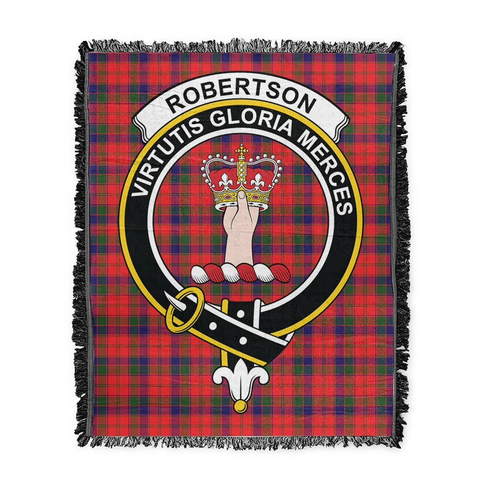 Scottish Tartan Robertson Modern Clan Woven Blanket Crest Style