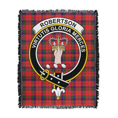 Scottish Tartan Robertson Modern Clan Woven Blanket Crest Style