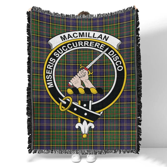 Scottish Tartan MacMillan Hunting Modern Clan Woven Blanket Crest Style