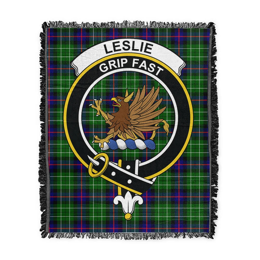 Scottish Tartan Leslie Hunting Ancient Clan Woven Blanket Crest Style