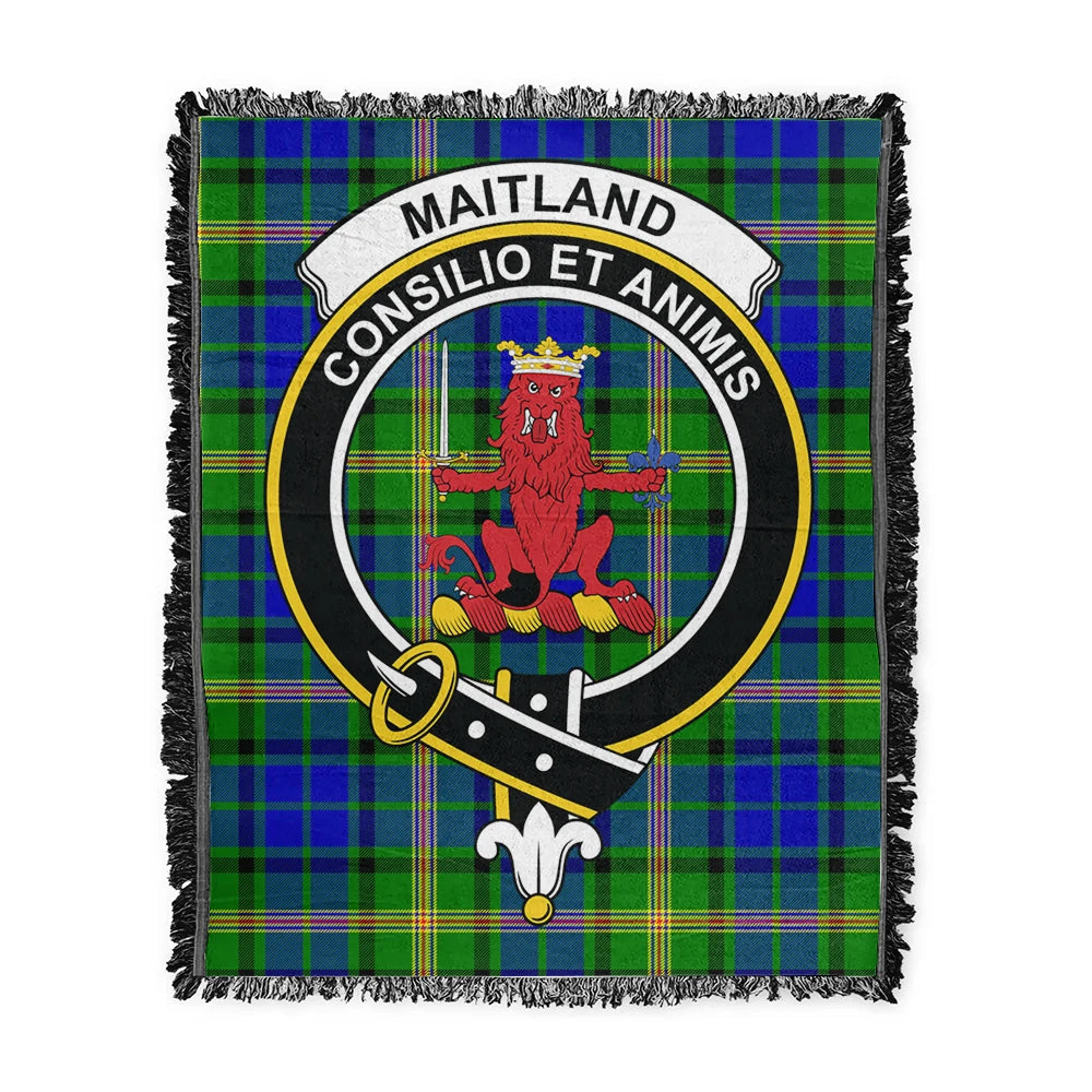 Scottish Tartan Maitland Clan Woven Blanket Crest Style