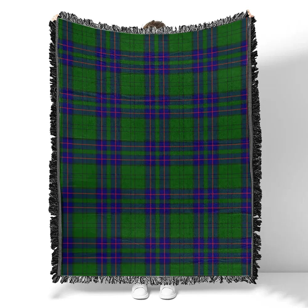 Scottish Tartan Lockhart Modern Clan Woven Blanket Plaid Style