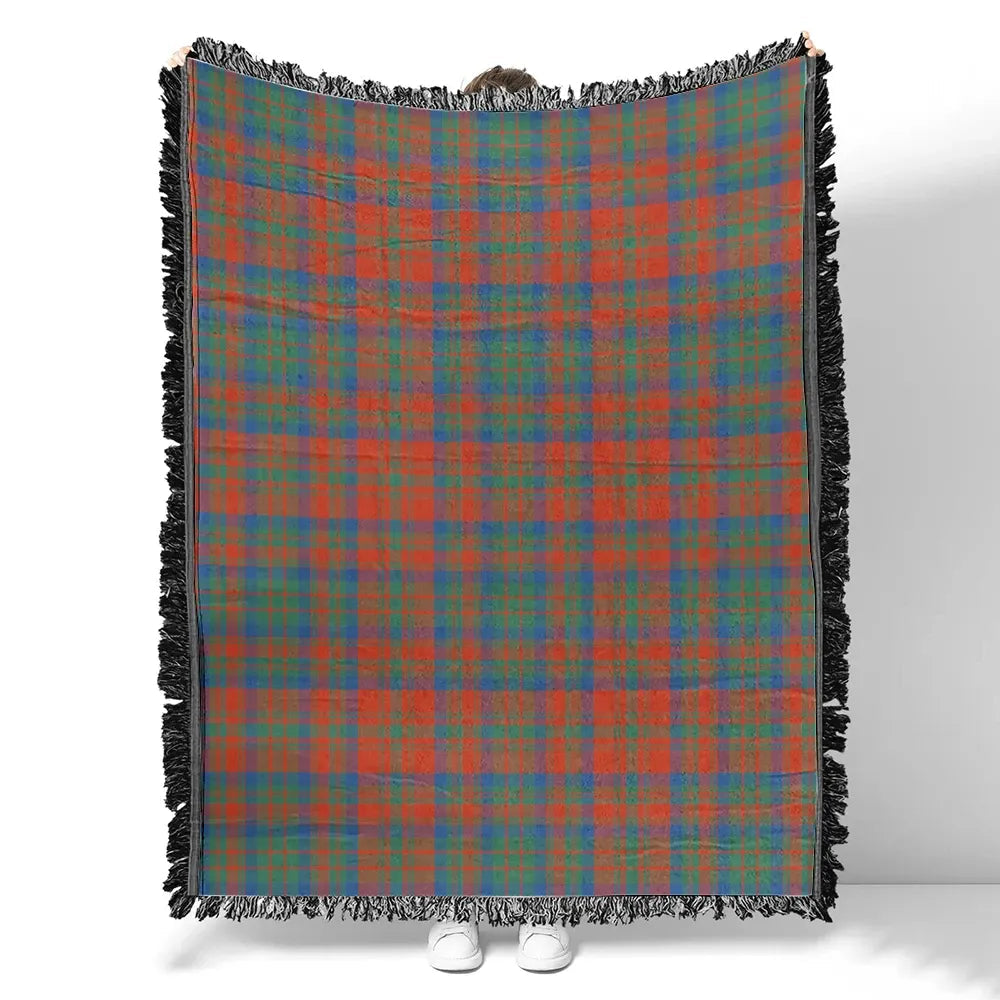 Scottish Tartan Matheson Ancient Clan Woven Blanket Plaid Style