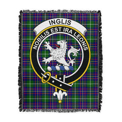 Scottish Tartan Inglis Modern Clan Woven Blanket Crest Style