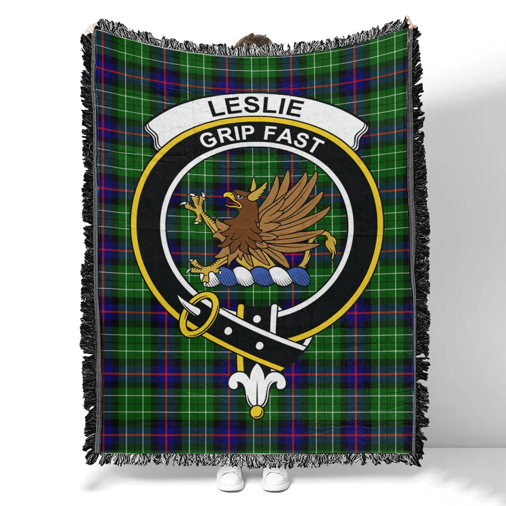 Scottish Tartan Leslie Hunting Ancient Clan Woven Blanket Crest Style