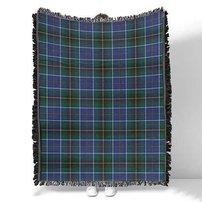 Scottish Tartan MacInnes Modern Clan Woven Blanket Plaid Style