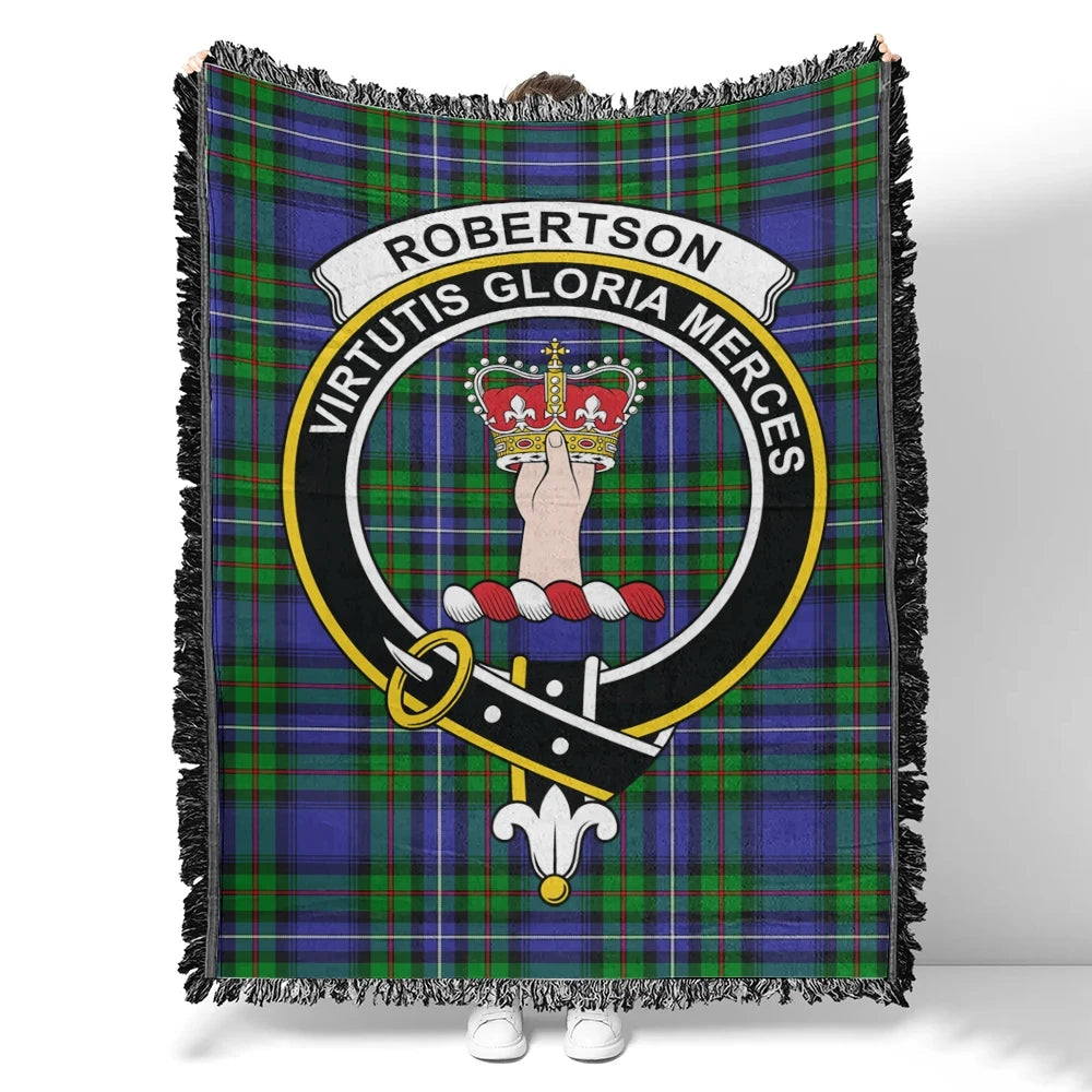 Scottish Tartan Robertson Hunting Modern Clan Woven Blanket Crest Style