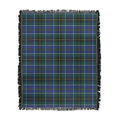 Scottish Tartan MacInnes Modern Clan Woven Blanket Plaid Style