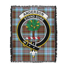 Scottish Tartan Anderson Ancient Clan Woven Blanket Crest Style