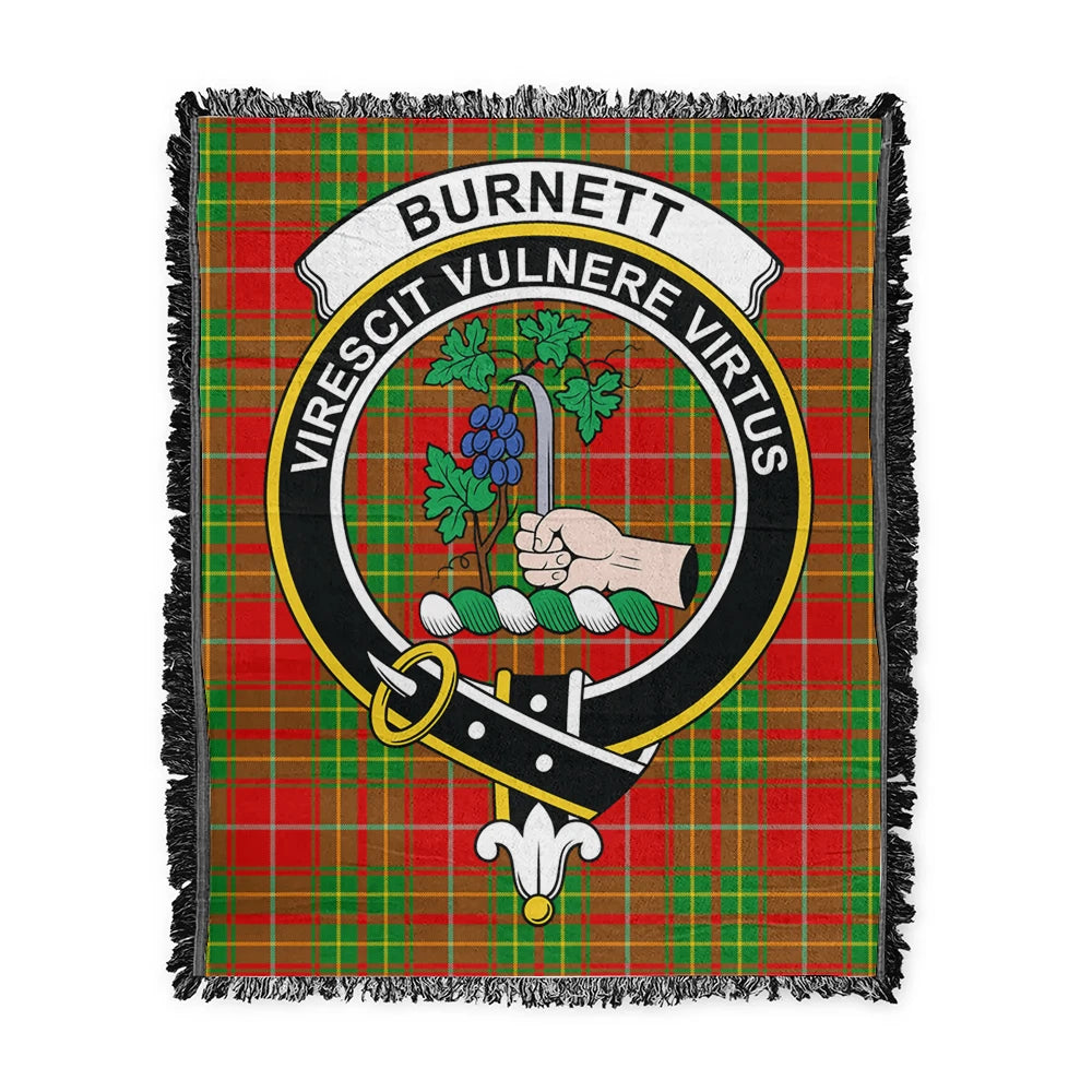 Scottish Tartan Burnett Ancient Clan Woven Blanket Crest Style