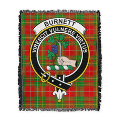 Scottish Tartan Burnett Ancient Clan Woven Blanket Crest Style