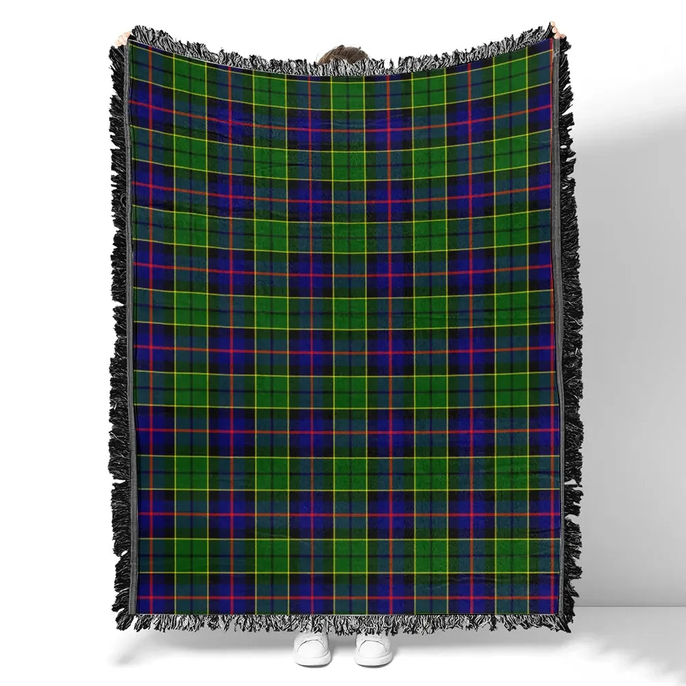 Scottish Tartan Forsyth Modern Clan Woven Blanket Plaid Style