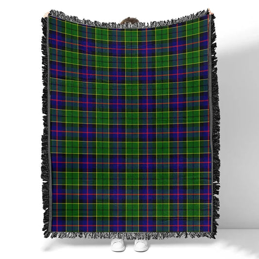 Scottish Tartan Forsyth Modern Clan Woven Blanket Plaid Style