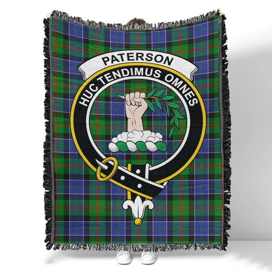 Scottish Tartan Paterson Clan Woven Blanket Crest Style