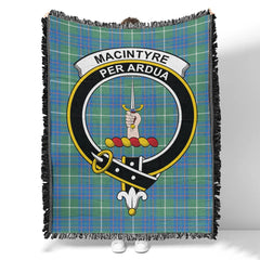 Scottish Tartan MacIntyre Hunting Ancient Clan Woven Blanket Crest Style