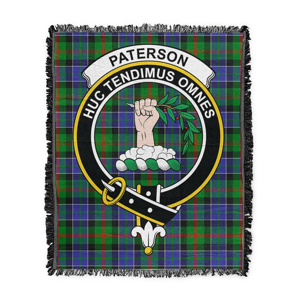 Scottish Tartan Paterson Clan Woven Blanket Crest Style
