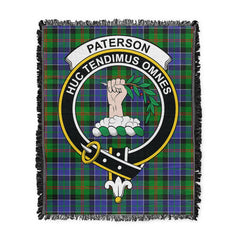 Scottish Tartan Paterson Clan Woven Blanket Crest Style