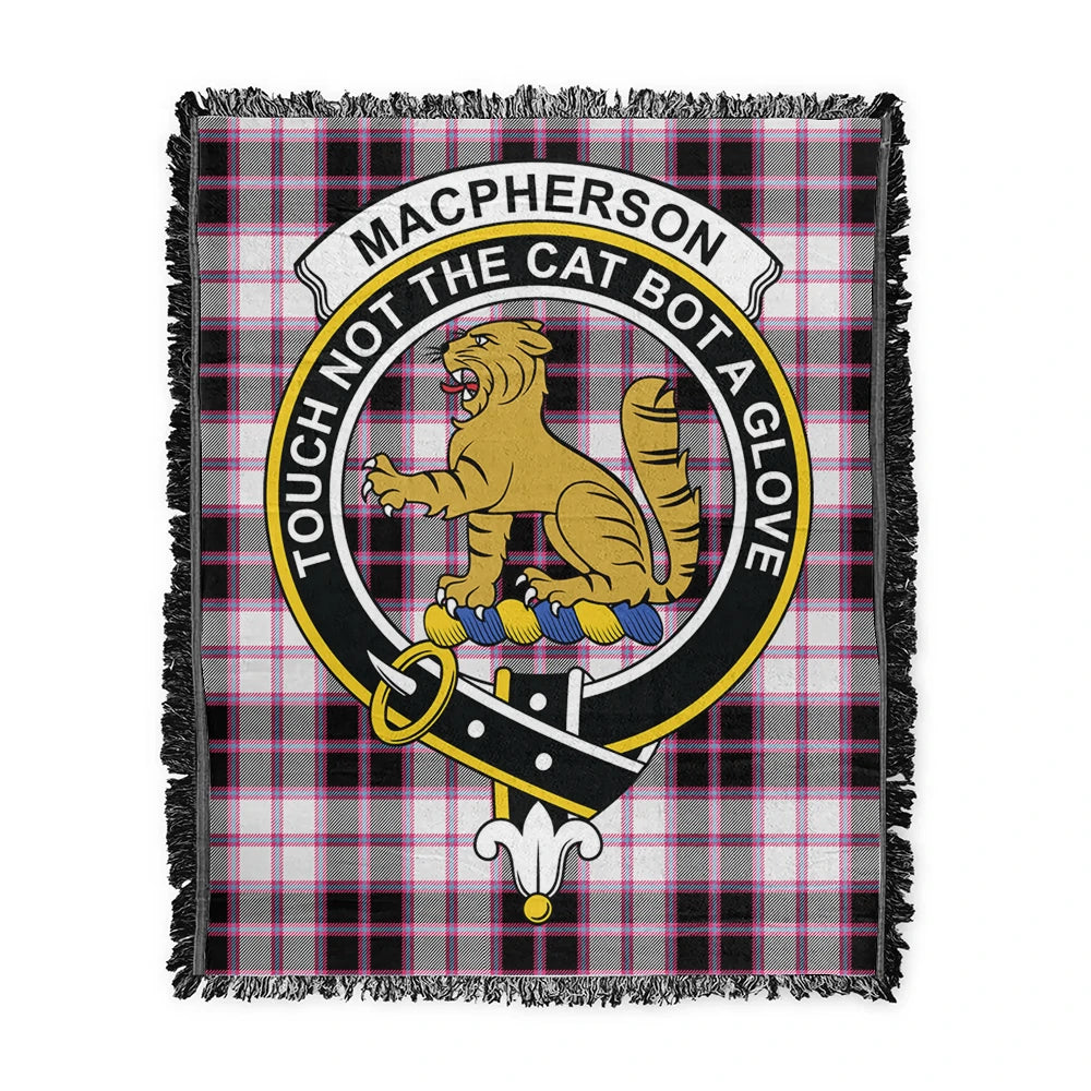 Scottish Tartan MacPherson Hunting Modern Clan Woven Blanket Crest Style