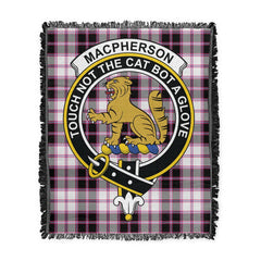 Scottish Tartan MacPherson Hunting Modern Clan Woven Blanket Crest Style