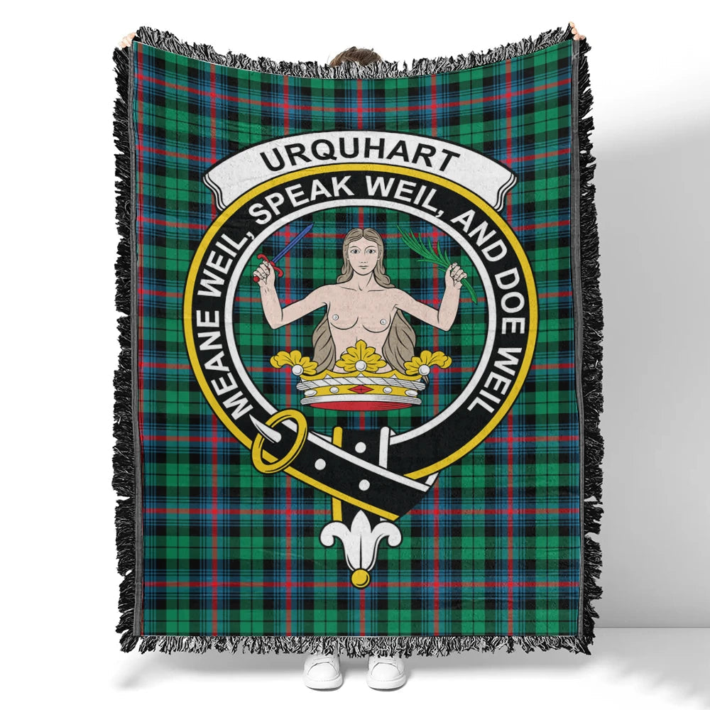 Scottish Tartan Urquhart Ancient Clan Woven Blanket Crest Style