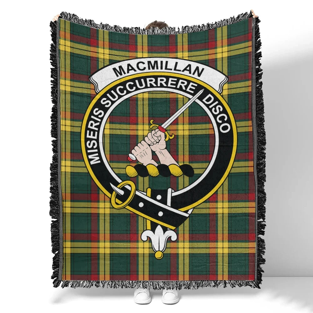 Scottish Tartan MacMillan Old Modern Clan Woven Blanket Crest Style