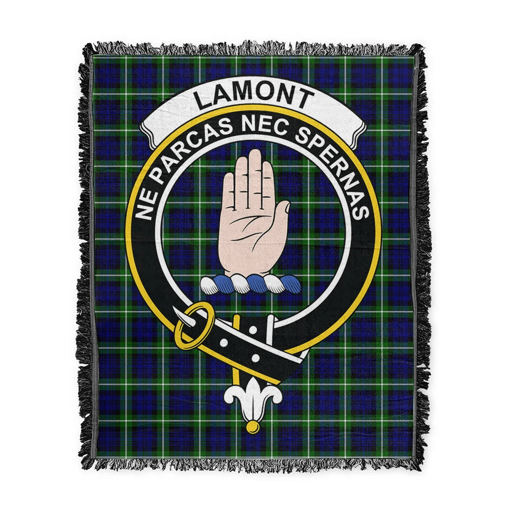 Scottish Tartan Lamont Modern Clan Woven Blanket Crest Style