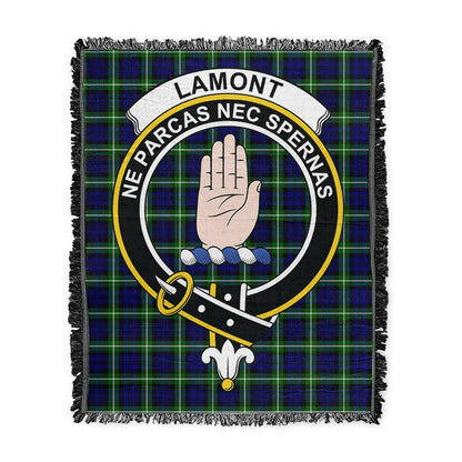 Scottish Tartan Lamont Modern Clan Woven Blanket Crest Style