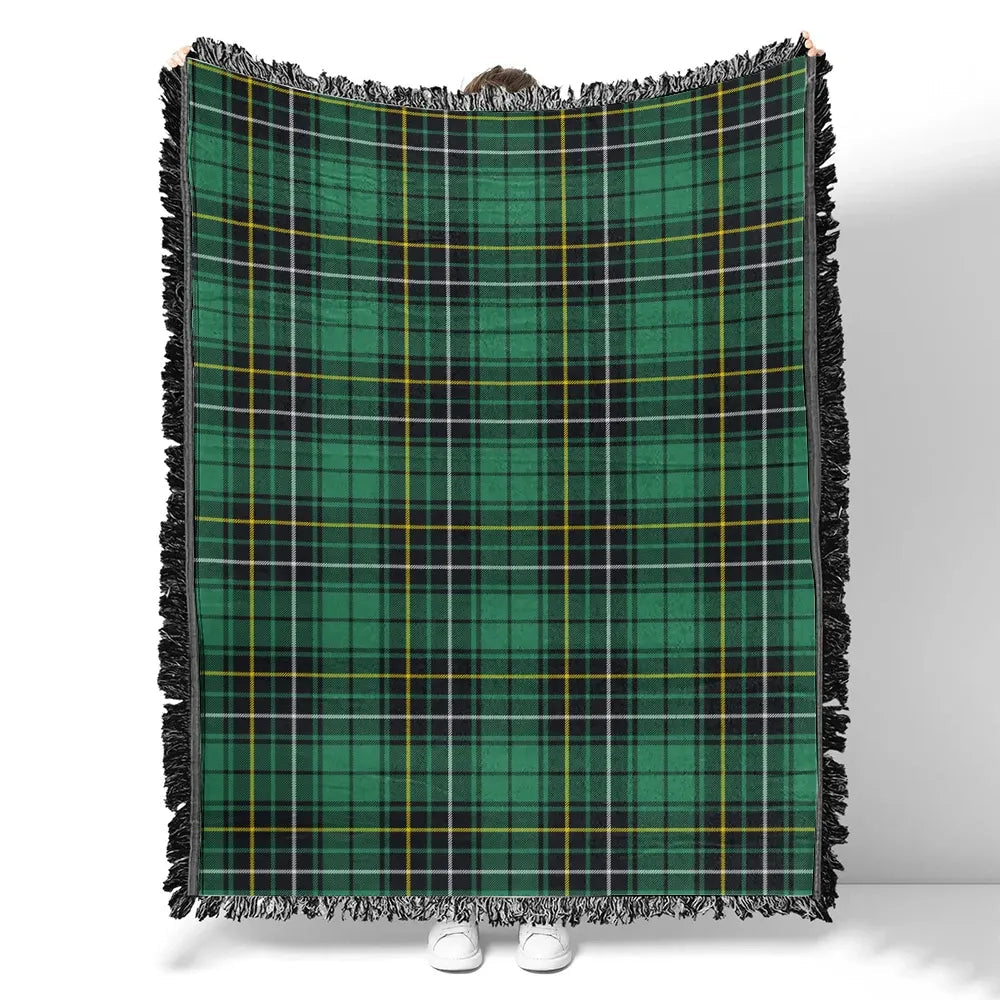 Scottish Tartan MacAlpine Ancient Clan Woven Blanket Plaid Style