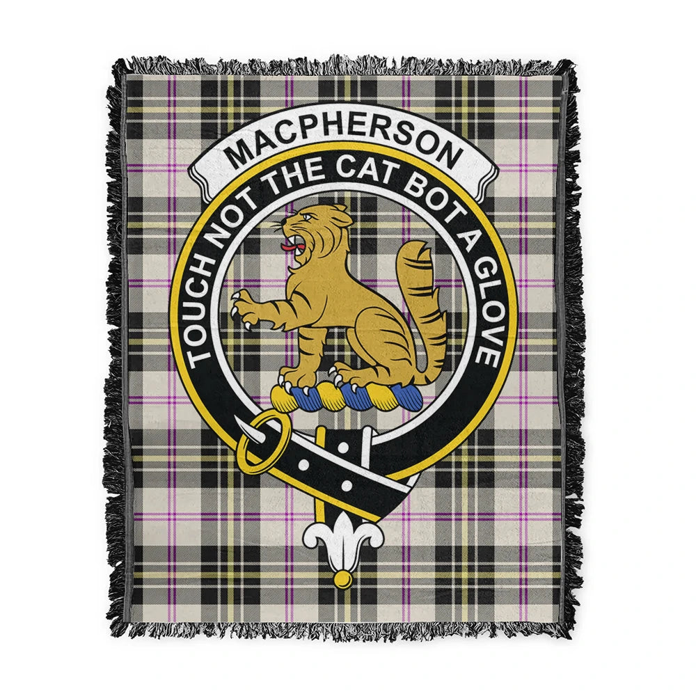 Scottish Tartan MacPherson Dress Ancient Clan Woven Blanket Crest Style