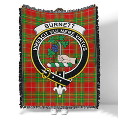 Scottish Tartan Burnett Ancient Clan Woven Blanket Crest Style