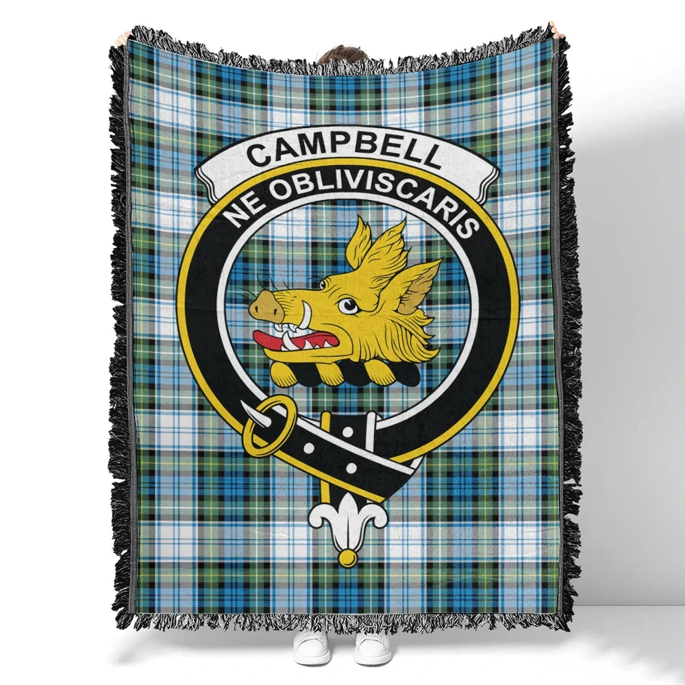 Scottish Tartan Campbell Dress Clan Woven Blanket Crest Style