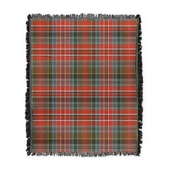 Scottish Tartan MacPherson Weathered Clan Woven Blanket Plaid Style