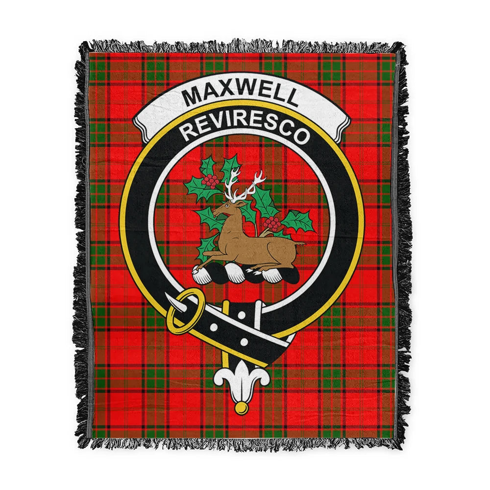 Scottish Tartan Maxwell Modern Clan Woven Blanket Crest Style