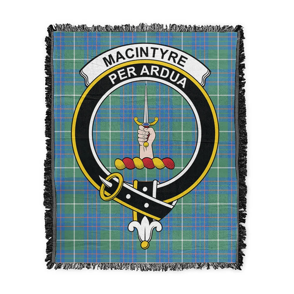 Scottish Tartan MacIntyre Hunting Ancient Clan Woven Blanket Crest Style