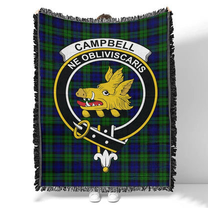 Scottish Tartan Campbell Modern Clan Woven Blanket Crest Style