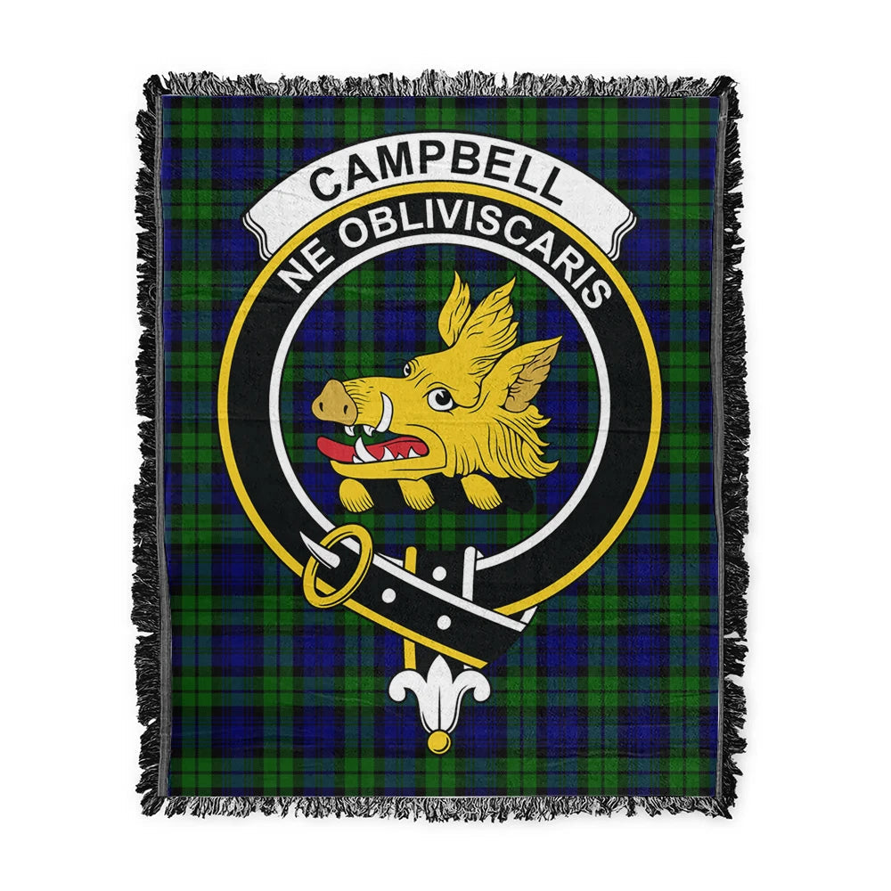 Scottish Tartan Campbell Modern Clan Woven Blanket Crest Style