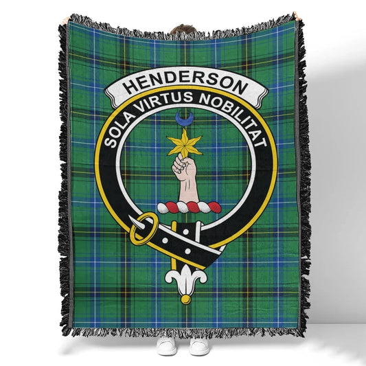 Scottish Tartan Henderson Ancient Clan Woven Blanket Crest Style