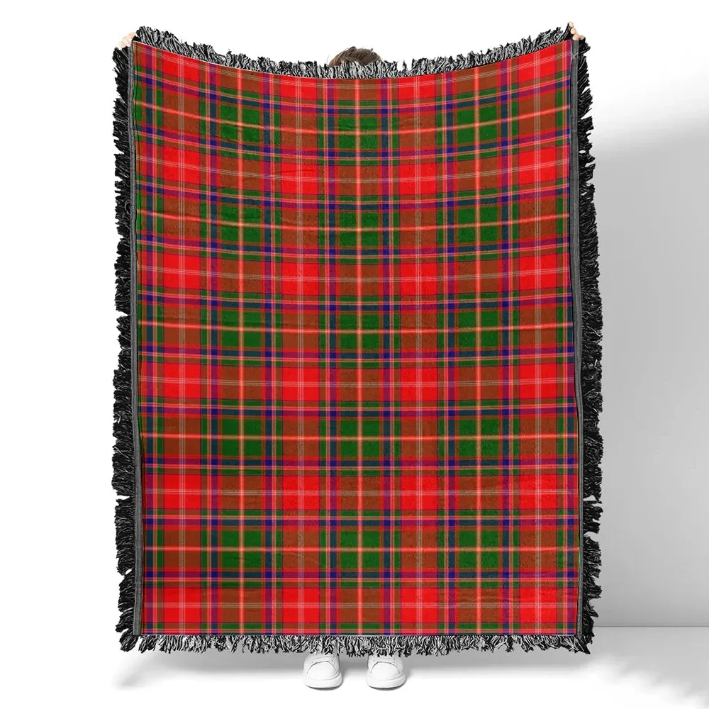 Scottish Tartan Somerville Modern Clan Woven Blanket Plaid Style