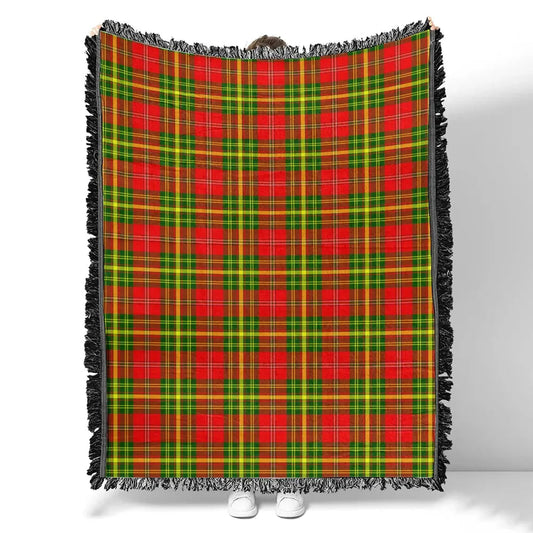 Scottish Tartan Leask Clan Woven Blanket Plaid Style