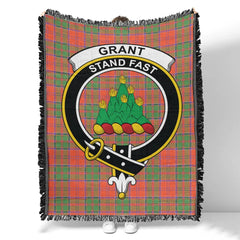 Scottish Tartan Grant Ancient Clan Woven Blanket Crest Style