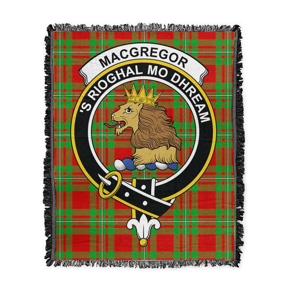 Scottish Tartan MacGregor Modern Clan Woven Blanket Crest Style