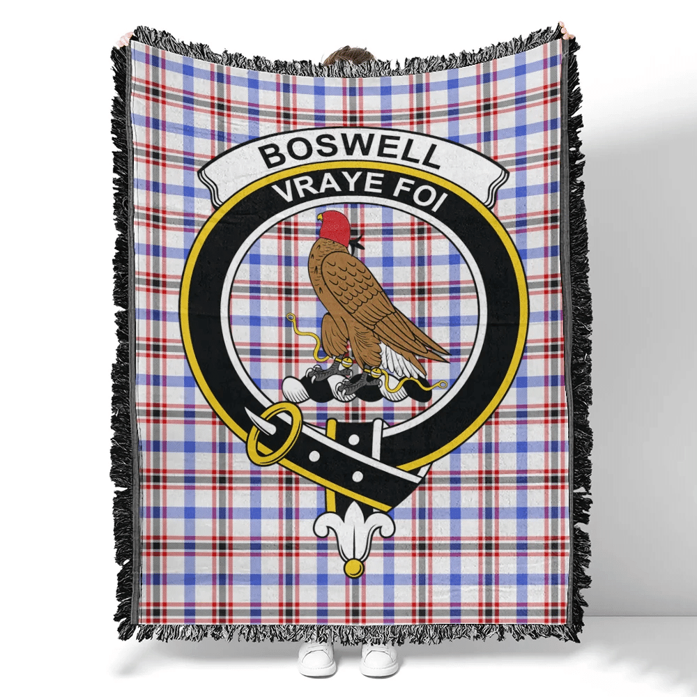 Scottish Tartan Boswell Modern Clan Woven Blanket Crest Style