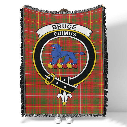 Scottish Tartan Bruce Modern Clan Woven Blanket Crest Style