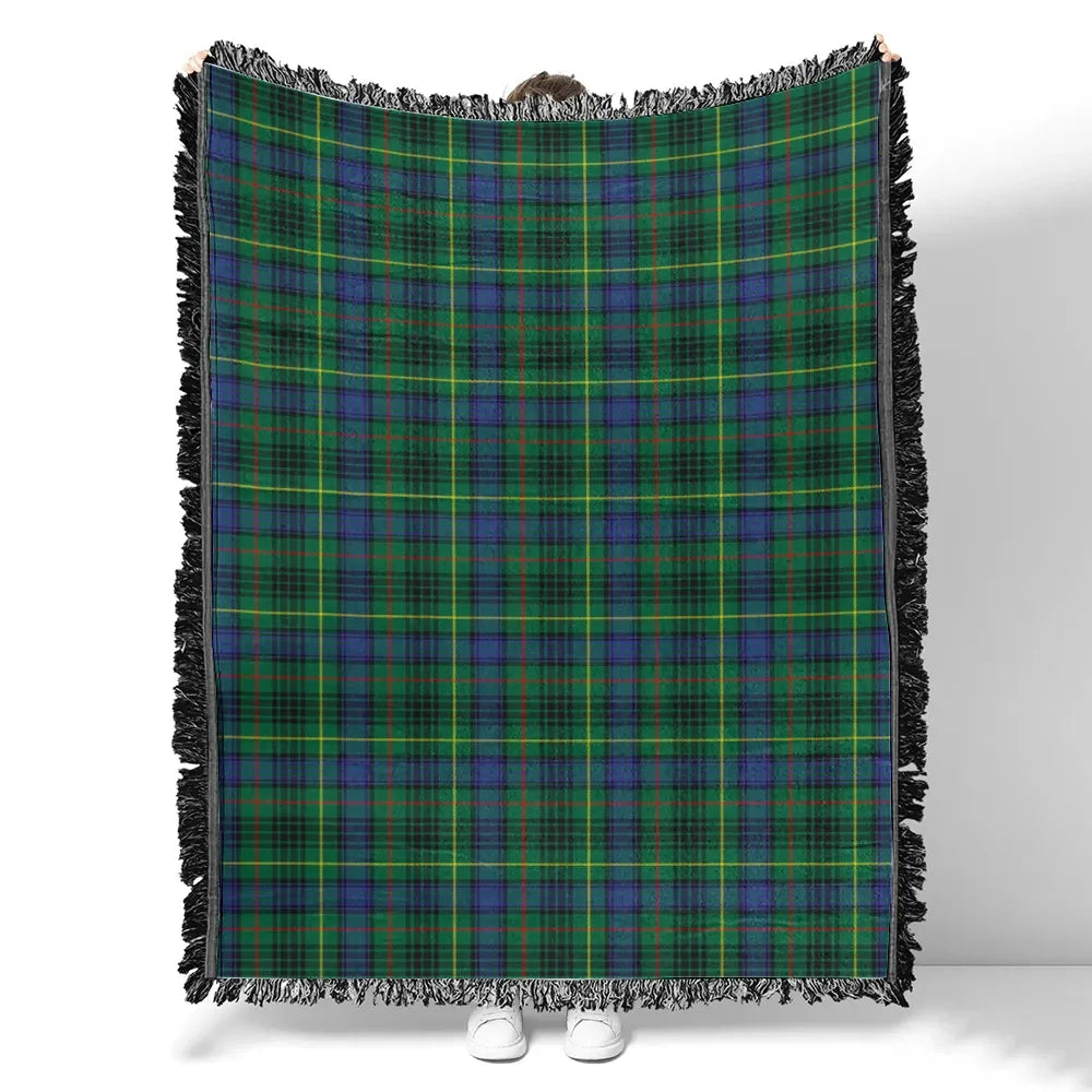 Scottish Tartan Stewart Hunting Modern Clan Woven Blanket Plaid Style