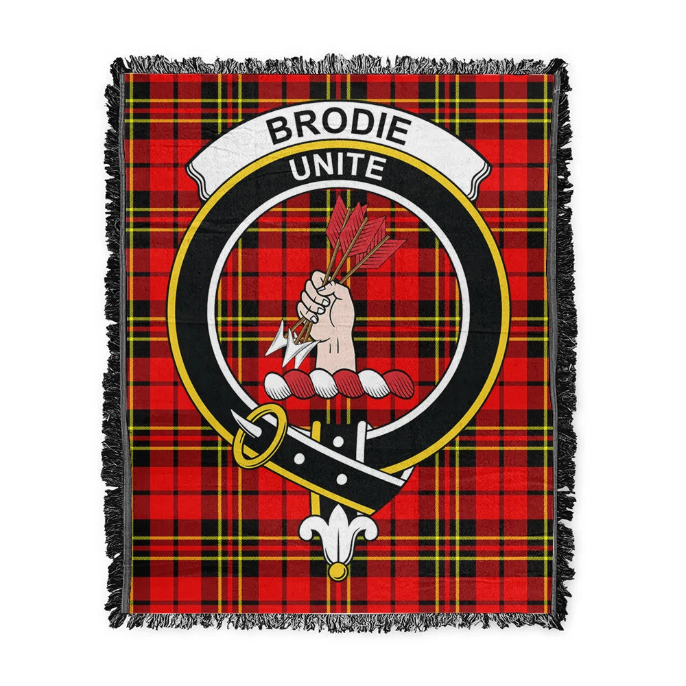 Scottish Tartan Brodie Modern Clan Woven Blanket Crest Style