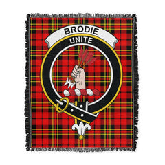Scottish Tartan Brodie Modern Clan Woven Blanket Crest Style