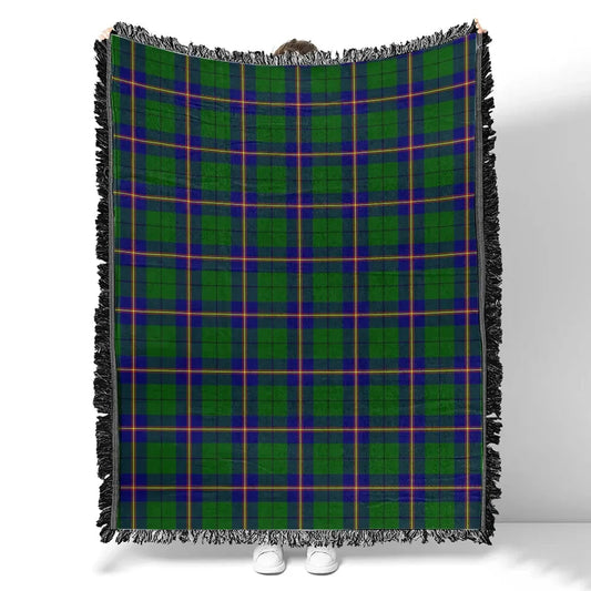 Scottish Tartan Carmichael Modern Clan Woven Blanket Plaid Style