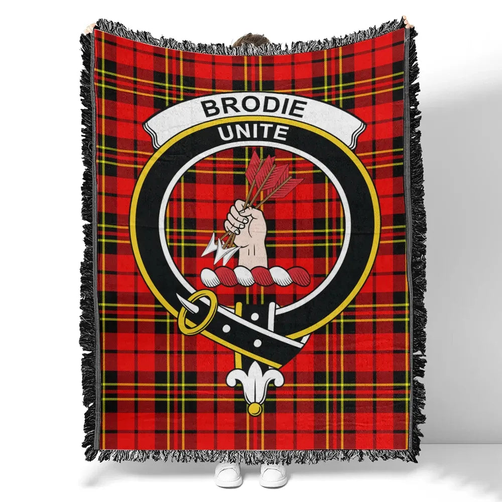 Scottish Tartan Brodie Modern Clan Woven Blanket Crest Style